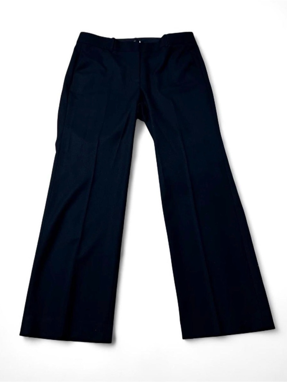 J. Crew Black Wool Blend Wide-Leg Dress Pants